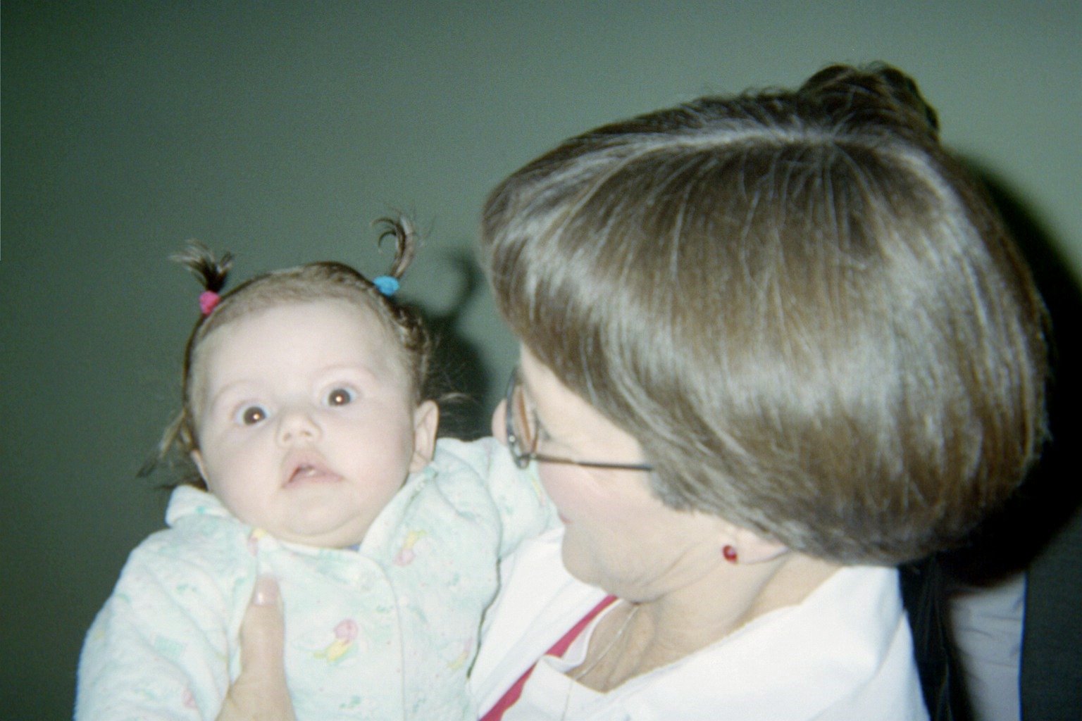 Judy Tinney holding abandoned baby in hospital, Fastov Ukraine